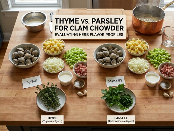 Thyme vs Parsley for Clam Chowder - Evaluating Herb Flavor Profiles