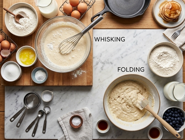 Whisking vs Folding for Pancakes - Avoiding Tough Batter