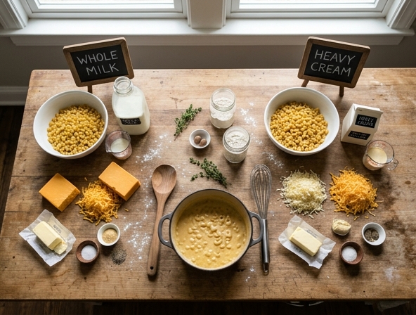Whole Milk vs Heavy Cream for Macaroni and Cheese - Achieving The Dreamiest Consistency